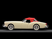 AUT 21 RK2255 01
1954 Kaiser Darrin Convertible White And Red Profile View Studio