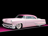AUT 21 RK2398 01
1955 Lincoln Capri Pink 3/4 Front View Studio