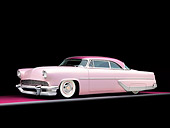 AUT 21 RK2399 01
1955 Lincoln Capri Pink 3/4 Front View Studio