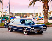 AUT 22 BK0009 01
1965 Oldsmobile 442 Dark Blue 3/4 Front View On Pavement By Marina