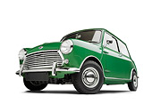 AUT 22 BK0060 01
1967 Austin Mini Cooper Mark II Green 3/4 Front View On White Seamless