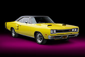AUT 22 BK0123 01
1969 Dodge Coronet R/T Yellow 3/4 Front View In Studio