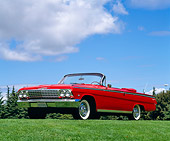 AUT 22 RK0246 02
1962 Chevrolet Impala Super Sport Convertible Red 3/4 Low Front View On Grass
