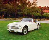 AUT 22 RK1814 04
1964 Austin-Healey Convertible Cream 3/4 Front View On Grass Filtered