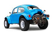 AUT 22 RK2427 01
1969 Volkswagen Baja Beetle 2 Door Coupe Blue 3/4 Rear View Studio