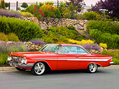 AUT 22 RK2845 01
1961 Chevrolet Impala SS Red 3/4 Front View On Pavement
