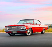 AUT 22 RK2849 01
1961 Chevrolet Impala SS Red 3/4 Front View On Pavement