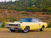 AUT 22 RK2876 01
1969 Dodge Coronet R/T Yellow 3/4 Front View By Lake And Hills