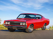 AUT 22 RK2900 01
1969 Ford Torino 428 Cobra Jet Red 3/4 Front View On Pavement