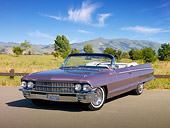 AUT 22 RK3023 01
1962 Cadillac El Dorado Convertible Heather 3/4 Front View On Pavement By Field