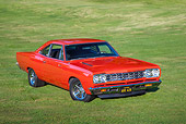 AUT 22 RK3125 01
1968 Plymouth Hemi Road Runner Orange 3/4 Front View On Grass