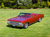 AUT 22 RK3136 01
1966 Chevelle Chevrolet SS 396 Convertible Aztec Bronze 3/4 Front View On Grass By Trees