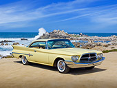 AUT 22 RK3270 01
1960 Chrysler 300F Sunburst 3/4 Front View On Beach