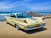 AUT 22 RK3275 01
1960 Chrysler 300F Sunburst 3/4 Rear View On Beach