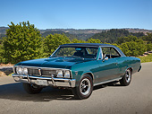 AUT 22 RK3396 01
1967 Pontiac Beaumont Cheetah Green 3/4 Front View On Pavement By Trees