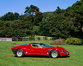 AUT 22 RK0101 01
1968 Alfa Romeo Type 33 Stradale 3/4 Front View On Grass By Trees