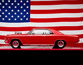 AUT 22 RK0122 02
1966 Chevrolet Malibu Red Profile View American Flag