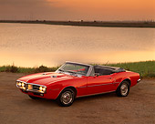 AUT 22 RK0149 06
1967 Pontiac Firebird Convertible Red 3/4 View On Dirt By Water