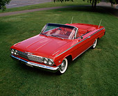 AUT 22 RK0242 01
1962 Chevrolet Impala Super Sport Convertible Red 3/4 Front View On Grass