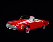 AUT 22 RK0248 04
1962 Plymouth Ghia Valiant Convertible Red 3/4 Front View Studio