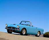 AUT 22 RK0286 05
1965 Sunbeam Tiger Convertible Light Blue 3/4 Side View On Pavement