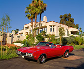 AUT 22 RK0296 07
1968 442 Oldsmobile Convertible Red 3/4 Front View On Pavement
