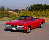 AUT 22 RK0299 06
1968 Oldsmobile 442 Convertible Red 3/4 Front View On Pavement