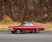 AUT 22 RK0458 02
1964 Plymouth Fury Sport 426 Max Wedge Red 3/4 Front View On Pavement
