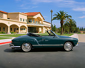AUT 22 RK1026 02
1966 VW Karmann Ghia Convertible Turquoise Profile On Pavement