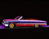 AUT 22 RK1082 03
1963 Chevy Impala Lowrider Convertible 3/4 Front View Studio