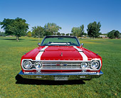 AUT 22 RK1145 07
1967 Plymouth Belvedere GTX 426 Hemi Red And White Convertible Head On Shot  On Grass