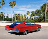 AUT 22 RK1173 01
1965 AMC Rambler Marlin Red Rear 3/4 View On Pavement