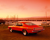 AUT 22 RK1453 03
1967 Plymouth Barracuda Hemi Orange 3/4 Rear View By Marina Red Filter