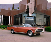 AUT 22 RK1576 02
1966 Ford Galaxie 500 Convertible Emberglo 3/4 Front View On Pavement By Museum