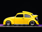 AUT 22 RK1643 02
1964 VW Race Bug Yellow Profile On Purple Floor Checkered Line Studio