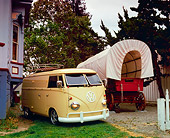 AUT 22 RK1919 06
1960 VW Panel Van Cream 3/4 Front View By Covered Wagon