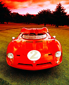 AUT 22 RK1998 04
1967 Bizzarrini P538 Cam Am Le Mans Sport Racer Red Head On Shot On Grass