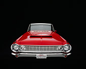AUT 22 RK2187 03
1964 Dodge Polara 500 Red And White Wide Angle Head On Shot Studio