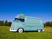 AUT 22 RK2388 01
1962 Volkswagen Vendo Turkis Green Low 3/4 Side View On Grass