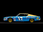 AUT 22 RK2421 01
1969 Ford Torino Talladega Blue And Gold Profile View Studio