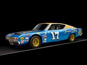 AUT 22 RK2422 01
1969 Ford Torino Talladega Blue And Gold 3/4 Front View Studio