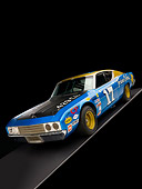 AUT 22 RK2423 01
1969 Ford Torino Talladega Blue And Gold 3/4 Front View Studio