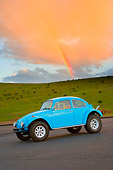 AUT 22 RK2431 01
1969 Volkswagen Baja 2 Door Blue 3/4 Side  View On Pavement