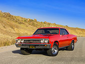 AUT 22 RK2446 01
1967 Chevrolet Chevelle Red 3/4 Front View On Pavement