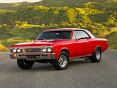 AUT 22 RK2447 01
1967 Chevrolet Chevelle Red 3/4 Front View On Pavement