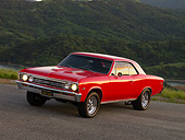 AUT 22 RK2449 01
1967 Chevrolet Chevelle Red 3/4 Side View On Pavement