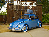 AUT 22 RK2469 01
1964 Volkswagen Bug Metallic Blue 3/4 Front View On Pavement