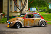 AUT 22 RK2472 01
1969 Volkswagen Bug Rusty 3/4 Side View On Pavement