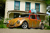 AUT 22 RK2474 01
1969 Volkswagen Bug Rusty Low 3/4 Front View On Pavement