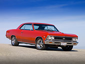 AUT 22 RK2480 01
1966 Chevrolet Chevelle SS 396 Red 3/4 Front View On Pavement